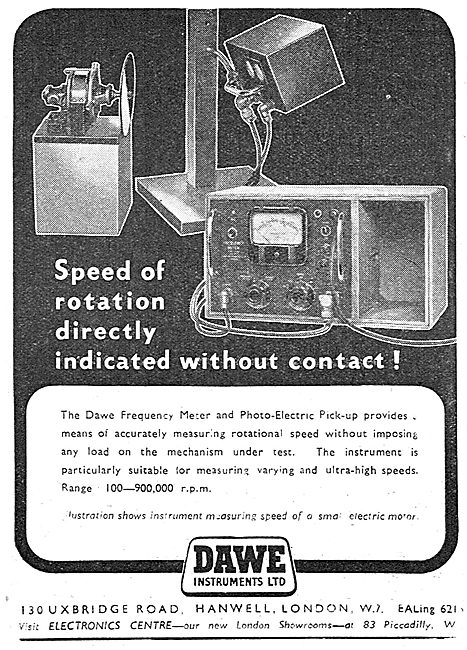 Dawe Instruments. Hanwell. Aircraft Test & Measuring Equipment   