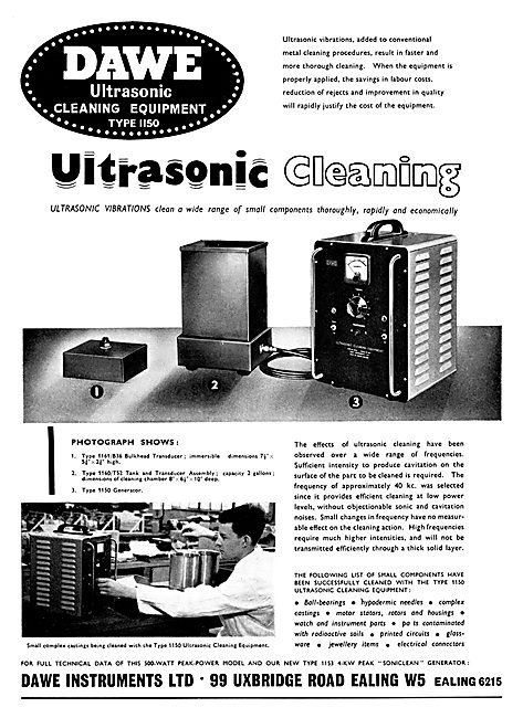 Dawe Instruments. Ultrasonic Cleaning Equipment Type 1150        