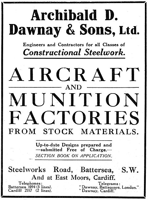 Archibald D.Dawnay.  Hangars & Constructional Steelwork          