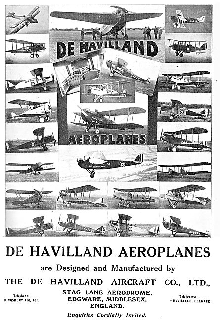 The De Havilland Aircraft Range                                  