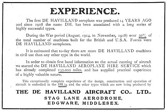 De Havilland Aircraft Experience                                 