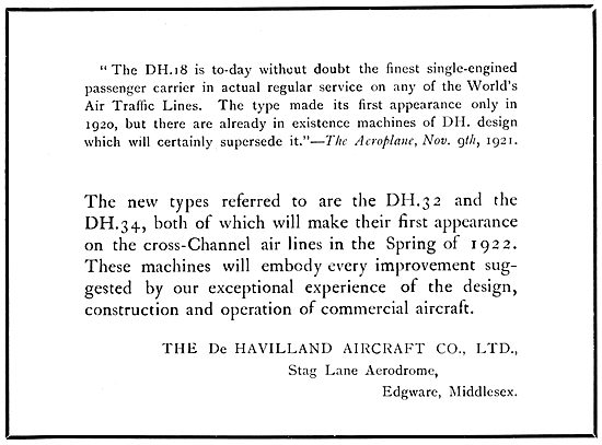 De Havilland DH34                                                