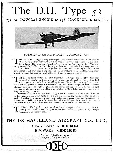 De Havilland D.H.53                                              