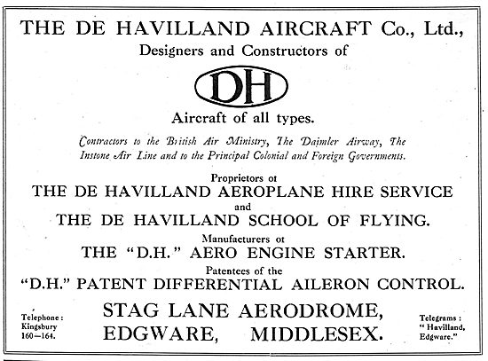 A Summary Of De Havilland Aircraft's Aviation Products & Services