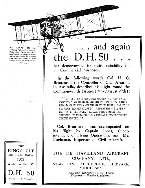 De Havilland DH 50                                               