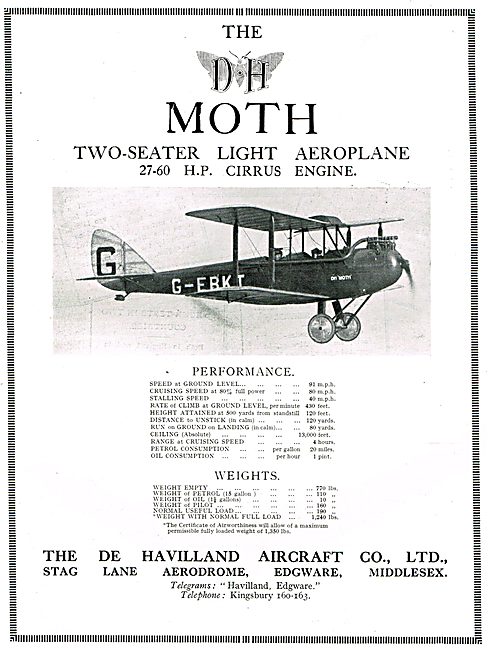 De Havilland DH60 Moth - Cirrus Moth                             