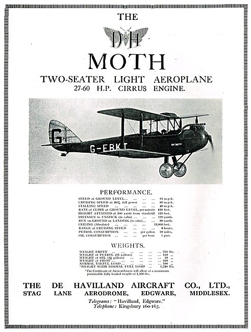 De Havilland DH60 Moth - Cirrus Moth                             