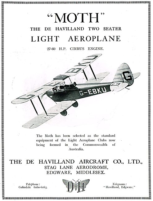 De Havilland DH60 Moth - Cirrus Moth                             