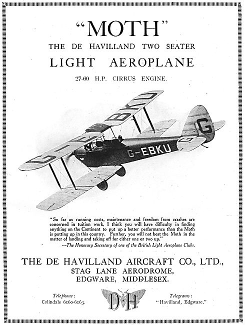 De Havilland DH60 Moth - Cirrus Moth                             