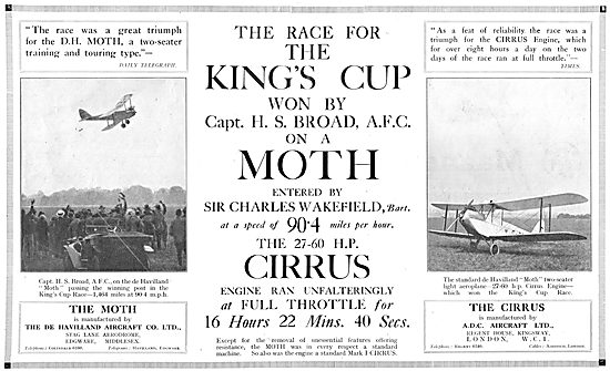 De Havilland Cirrus Moth - Kings Cup                             