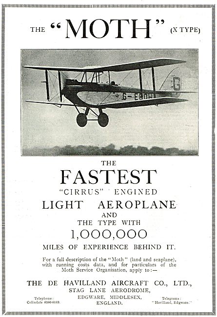 De Havilland Moth - The Fastest Cirrus Engines Light  Aeroplane  