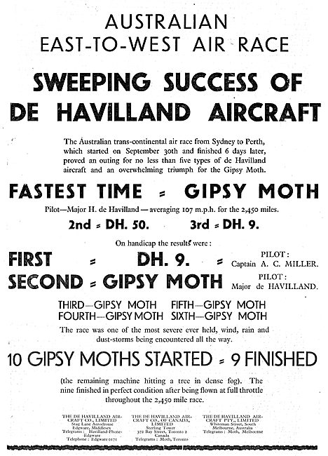 De Havilland Gipsy Moth                                          