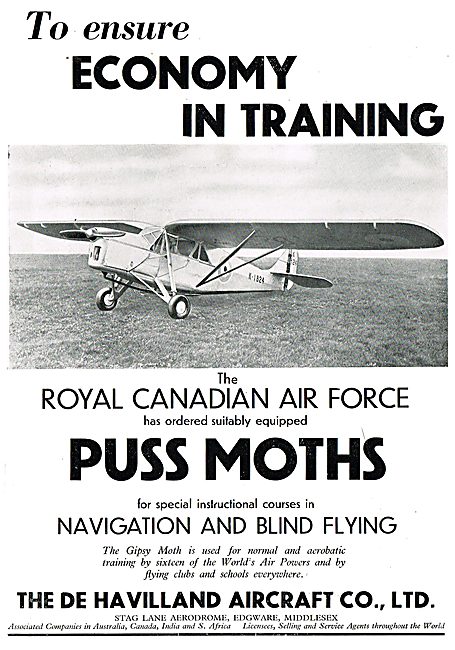 De Havilland Puss Moth - RCAF                                    