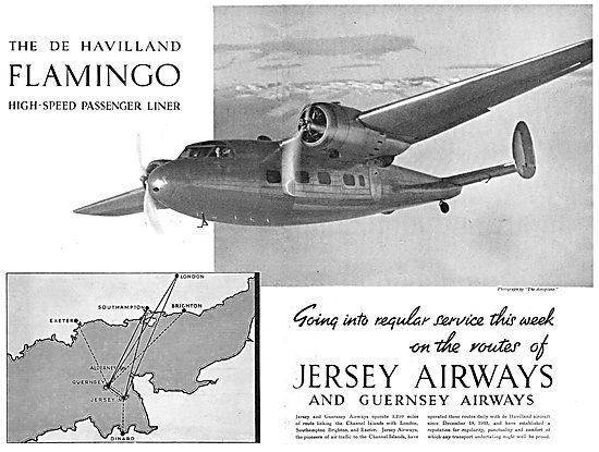 De Havilland Flamingo - Jersey Airways                           