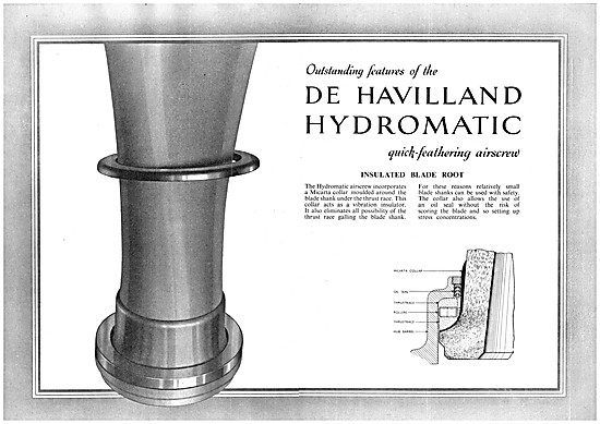De Havilland Propellers - De Havilland Hydromatic Propellers     