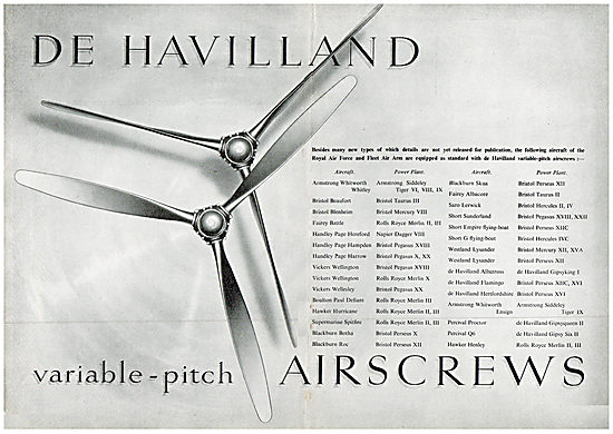 De Havilland Propellers                                          