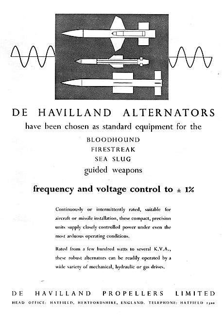 De Havilland Alternators                                         
