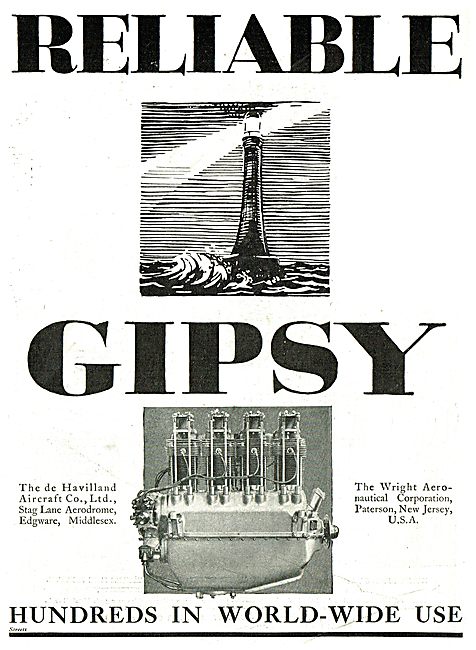 Reliable Gipsy - De Havilland Gipsy - Wright Corp Gipsy          