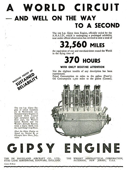 A World Circuit On A De Havilland Gipsy Engine                   