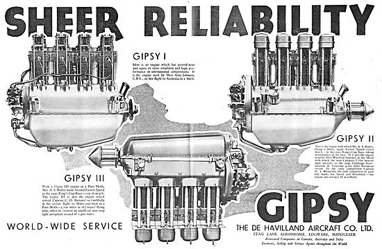 Sheer Reliability - De Havilland Gipsy Aero Engines              