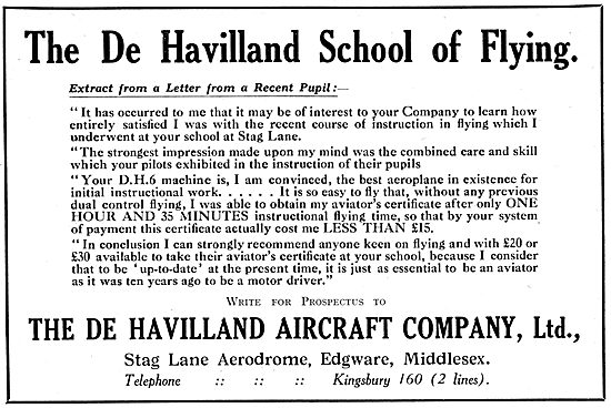 De Havilland School Of Flying                                    