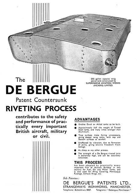 The De Bergue Patent Countersunk Riveting Process                