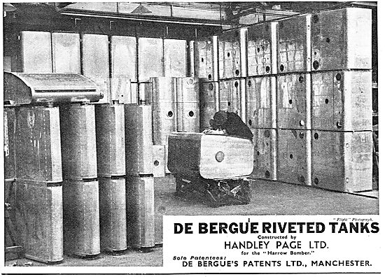 De Bergue's Patents: De Bergue Riveted Tanks - Handley-Page      