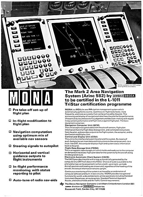 DECCA MONA Aera Navigation System                                