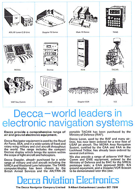 Decca Electronic Navigation Systems                              