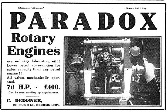 Paradox Rotary Engines For Aeroplanes.                           