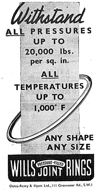 Delco Remy & Hyatt . Wills Pressure-Filled Joint Rings           