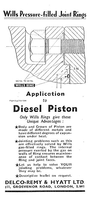 Delco Remy Wills Pressure Filled Joint Rings                     