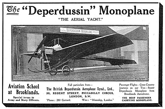 British Deperdussin Monoplane                                    