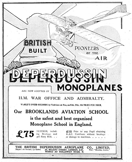 British Deperdussin Monoplane - British Deperdussin Flying School