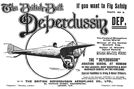 Fly Safely - Learn On A British Built Deperdussin                