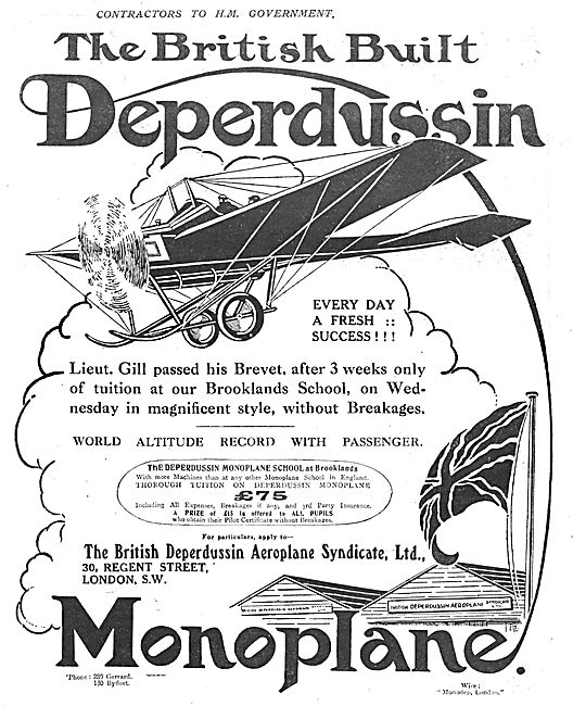 The Deperdussin Monoplane School At Brooklands                   