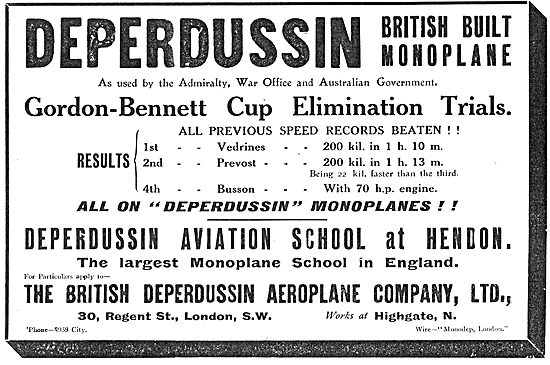 Deperdussin Aviation School At Brooklands                        