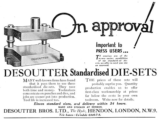 Desoutter Standardised Die-Sets 1930                             