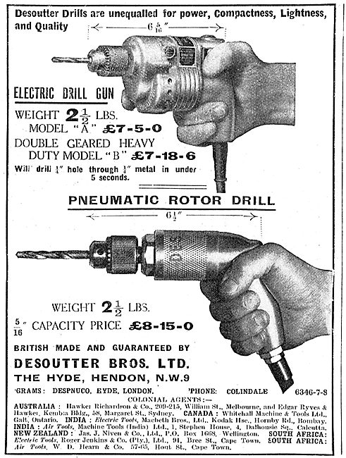 Desoutter Pneumatic & Electric Drills                            