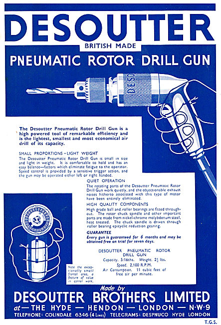 Desoutter Pneumatic Rotor Drill Gun                              