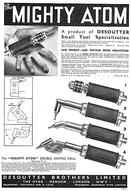 Desoutter Mighty Atom Pneumatic Drill                            