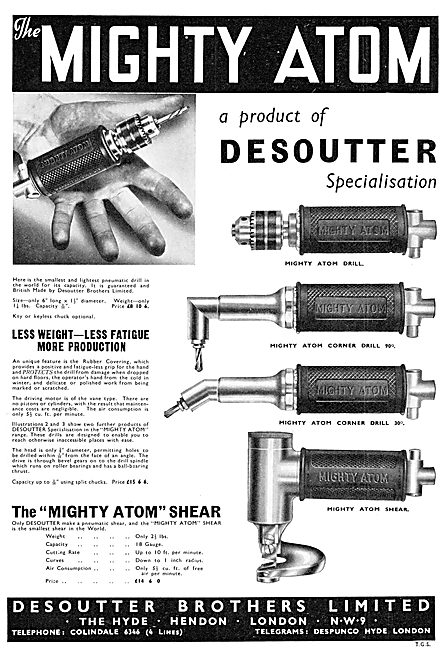 Desoutter Pneumatic & Electric Hand Tools. Mighty Atom Drill     