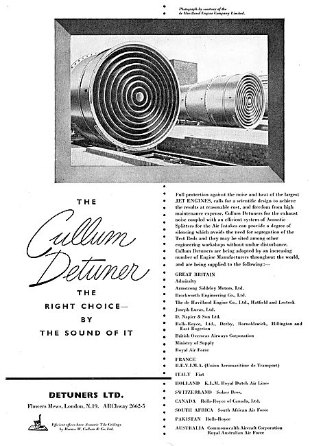 Detuners - Jet Engine Noise Reduction Gear For Ground Running    