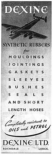 Dexine Synthetic Rubber Mouldings & Jointings For Aircraft 1943  