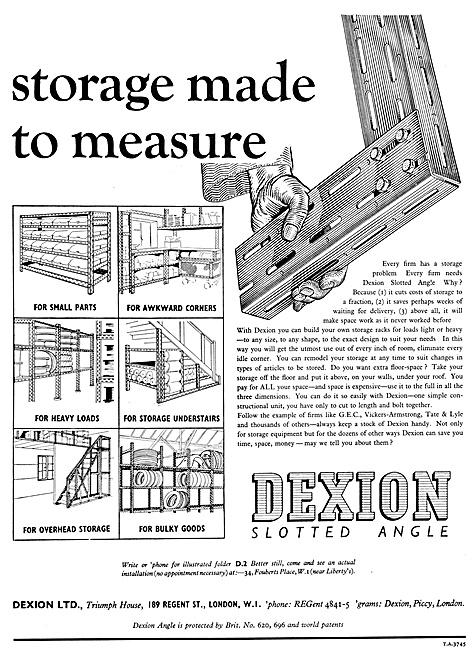 Dexion Slotted  Angle Storage Construction System                