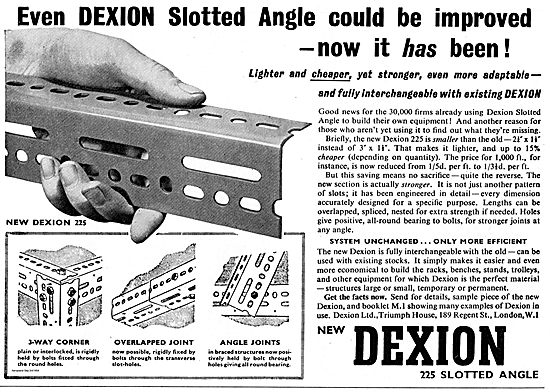 Dexion Slotted Angle Shelving Storage Systems For Aircraft Parts 