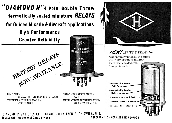 Diamond H Relays- Aircraft Electrical Equipment.                 