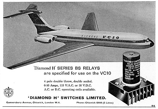 'Diamond H' Series BS Relays For The Vickers VC10                