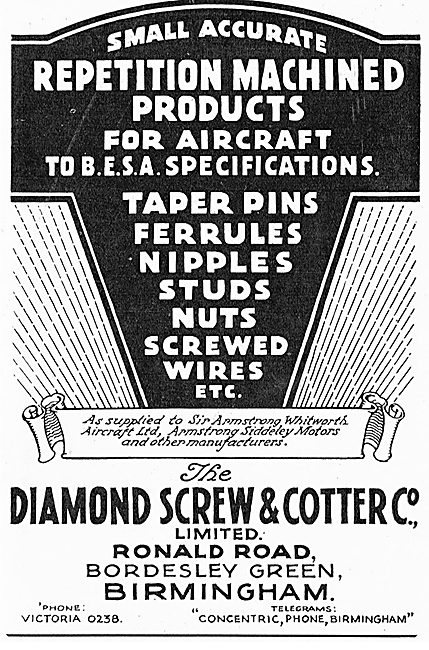 Diamond Screw & Cotter Repetition Parts For Aircraft             