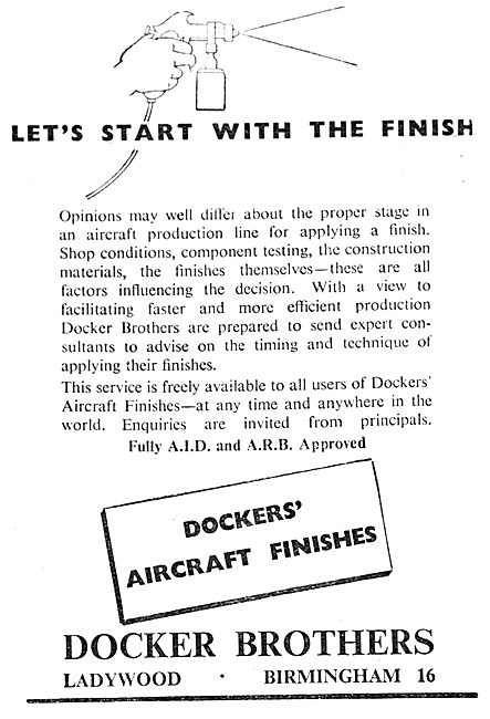 Dockers A.I.D. & A.R.B. Approved Aircraft Paints & Finishes      